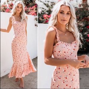 VICI Peach Floral Maxi